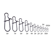 Attaches de pêche en acier inoxydable, attaches rapides pour leurres, clips robustes, connecteur de sécurité pour accessoires de pêche en eau douce et en eau salée