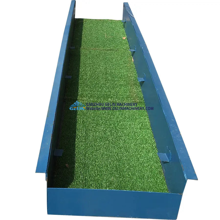 Hot selling small sluice box with gold carpet&gold matting