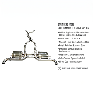 Vortex Overseas-Distributor Preferred Stainless Piping For Mercedes-Benz GLE63 GLE53 GLE450 W167 - Product Image 1