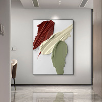 Peinture murale sur toile texturée 3D abstraite minimaliste moderne originale, huile faite à la main pour la décoration du salon