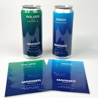 Étiquettes personnalisées en film rétractable PVC transparent imprimé à chaud Minfly pour bouteilles en plastique et canettes de bière