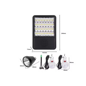 Kit d'éclairage solaire LED compact 2024, panneaux solaires, mini-système d'éclairage avec recharge USB, système d'éclairage solaire pour camping - Product Image 3