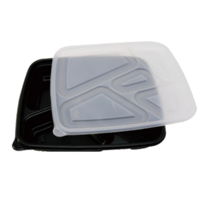 Juego de Recipientes Desechables de Plástico para Comida para Llevar, de 5 Compartimentos, con Tapas, de Marca, a Bajo Precio - Product Image 1