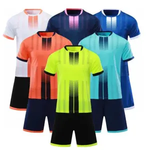 Polyester Full Sublimation Printing Soccer Jerseys Club Team Football Training Uniform Suit Moisture Wicking Soccer Uniform