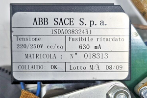 محرك شحن زنبركي Sace S.<span class=keywords><strong>p</strong></span>.a 1sda038324r1، 220-250 فولت تيار متردد، مستعمل، جديد، أصلي، جاهز في المستودع، أتمتة صناعية، برمجة PLC - Product Image 2