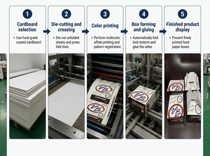 Scatole di Carta per Alimenti Personalizzate Stampate in Carta Kraft per Fast Food, Ristoranti, Hamburger, Pollo, Patatine Fritte e Catering - Product Image 3