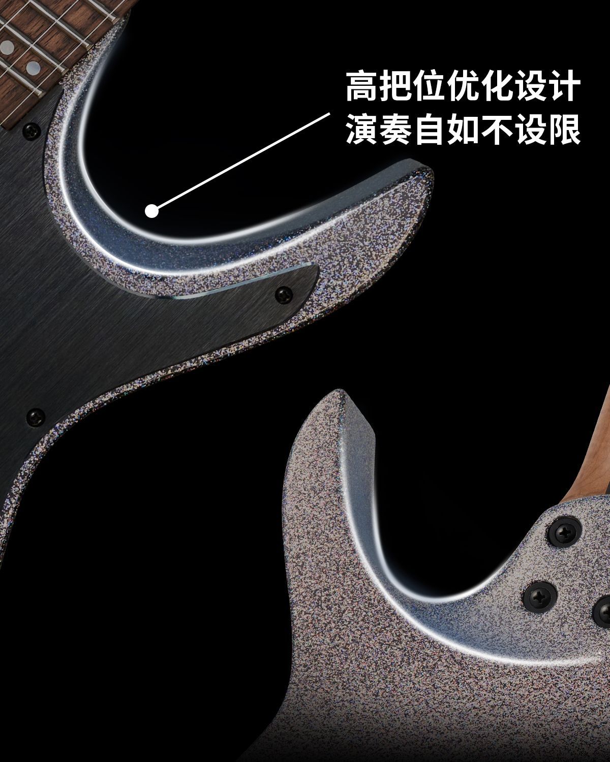 もぐら MOOER GTRS W902 Glossy Headless Electric Guitar Smart Built