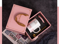Tasse bol rose personnalisée emballage cadeau boîte pliante paquet de produit enveloppe d'expédition de luxe avec logo