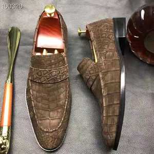 Goodyear Genuine Crocodile Nubuck Leather Shoes Loafers Men alligator Chaussures Hommes Party Zapatos Para Hombre Shoes for Men - Product Image 1