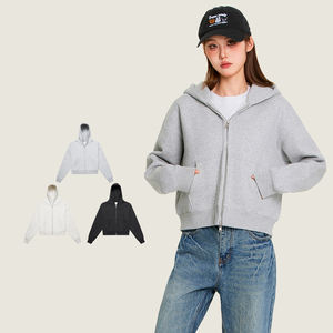 All'ingrosso felpe Casual Cropped felpe da donna di nuovo Design con cerniera <span class=keywords><strong>felpa</strong></span> da donna 2025 - Product Image 4