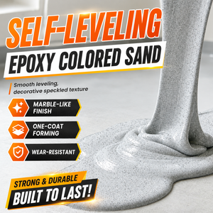 Revêtement de sol liquide auto-nivelant époxy à effet marbre SL écologique avec sable coloré, peinture protectrice haute dureté pour usage alimentaire - Product Image 3