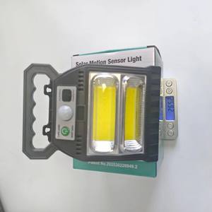 Nouvelle lampe murale solaire rechargeable LED COB à détection de mouvement pour la maison, le jardin, le garage, l'extérieur, lumière intégrée à clip - Product Image 1