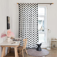 Demi-rideau occultant polyvalent Simple de Style INS nordique pour produit transfrontalier Amazon pour balcon à la maison baies vitrées noir blanc