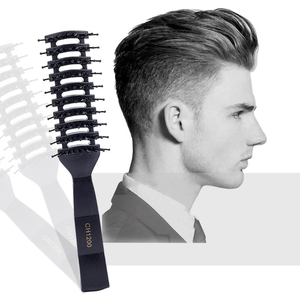 도매 사용자 정의 9 열 통풍구 탈착 헤어 브러시 플라스틱 늑골 빗 중공 디자인 곱슬 마사지 헤어 브러시 - Product Image 1