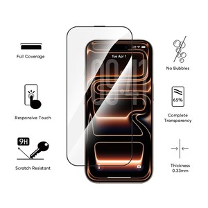 HD 2.5D 9H Tempered Glass <strong>Screen</strong> <strong>Protector</strong> For IPhone 15/16/17 Pro Max, Full Coverage, Case Friendly, Easy Install - Product Image 2