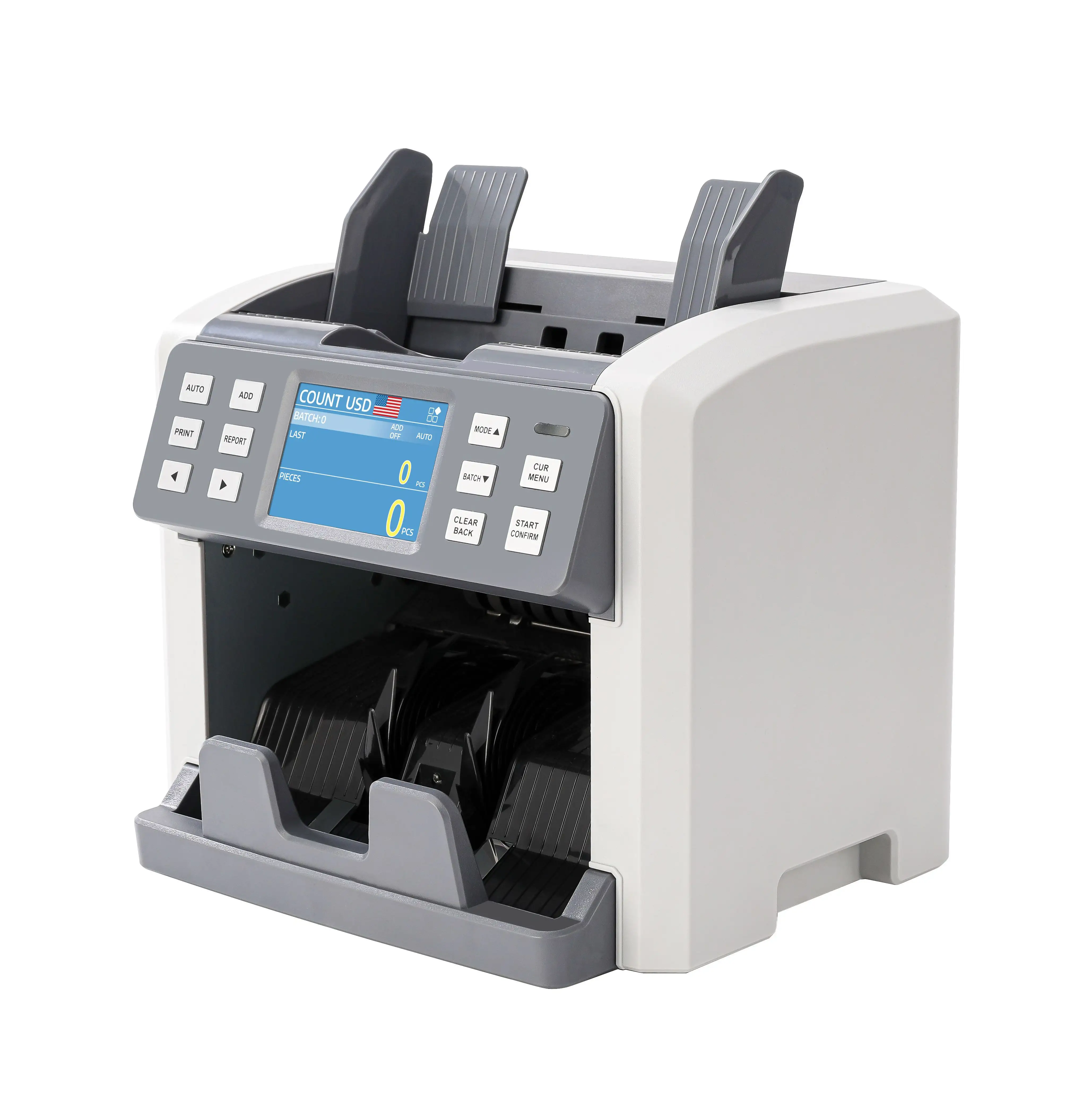 P120 frontloading bancone banconote/macchina di conteggio ad alta tecnologia/rilevazione di note con doppio CIS UV MG IR