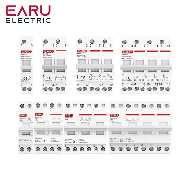 1P 2P 3P 4P 40A 63A 125A Din Rail Modular MTS Dual Power Manual Transfer Switch Isolating Discounnecting Circuit Breaker EA119G