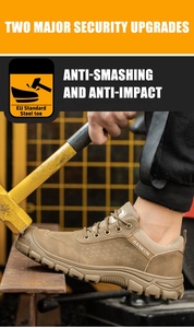 JIANKUN Chaussures <span class=keywords><strong>de</strong></span> sécurité confortables en cuir microfibre résistant à l'usure avec embout en acier Chaussures <span class=keywords><strong>de</strong></span> sécurité industrielles pour hommes femmes prix bon marché - Product Image 2