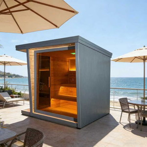 Sauna de Vapor de Madera Refinada, 2520 mm, para Uso en Exteriores, para Hoteles y Centros de Bienestar - Product Image 1