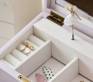 Caja de Música de Lujo para Niñas, Diseño de Princesa Blanca con Llave, Caja de Joyería Personalizada con Forma de Bailarina, Caja Musical para Regalo - Product Image 6