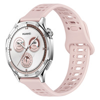 Correa Deportiva de Silicona de Lujo con Diseño de Botón Recortado para Reloj Huawei GT5, Específicamente para la Correa del Reloj Huawei Watch GT5