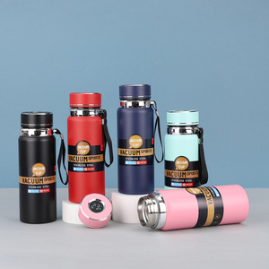 600ml Outdoor Portable Sports Water Bottle <b>Tea</b> Separation 316 Stainless Steel Insulated Kettle Smart Digital Thermal <b>Cups</b> - Product Image 1