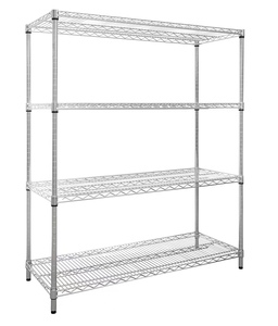 金属製クロムワイヤー棚家庭用金属製4層収納ラックキッチン棚 - Product Image 2