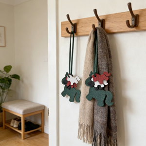 Breloque de sac en cuir PU en forme de cheval, mini sac à main multicolore, pendentif de sac à main mignon en forme d'animal - Product Image 6