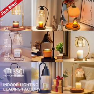 Logo personnalisé décoration nordique moderne avec 2 ampoules cadeaux d'anniversaire de luxe lampe chauffante électrique pour <span class=keywords><strong>bougie</strong></span> cire avec minuterie à intensité variable - Product Image 4