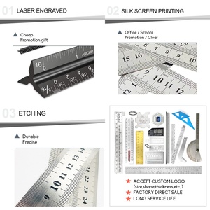 Todos los rangos de tamaños Marca personalizada Grabado Escala de ingeniería de alta precisión Regla de metal de acero - Product Image 2