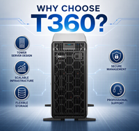 كمبيوتر خادم ديل T360 الأصلي مع معالج إنتل زيون E-2434 وإدارة عن بعد