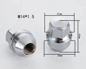 Trung Quốc Fastener carbon thép xe bánh xe Nut M14 x 1.5 Lug <span class=keywords><strong>Nuts</strong></span> 14x1.5 bánh xe hạt cho xe Toyota ô tô phụ kiện - Product Image 2