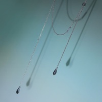 Collier long tendance en acier inoxydable avec pendentif breloque pour femmes, style cyberpunk cool