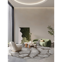 Tapis en laine moderne et simple de designer, tissé à la main, motif géométrique, coussin de canapé, modèle de luxe léger haut de gamme pour la maison