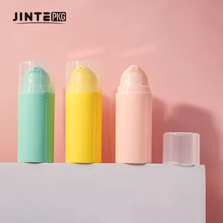 Commercio all'ingrosso 15ml 30ml 50ml personalizzato crema per la pelle di plastica cosmetici bottiglie di imballaggio PP Airless dispenser bottiglie