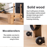 Offre Spéciale : Machine de Pilates Reformer Pliable en Bois Robuste avec Boîte d'Assise et Planche de Saut – Lit de Pilates Commercial