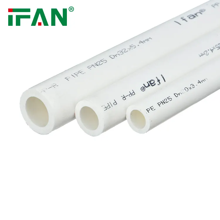 IFAN Pure PPR Materiais 20MM - 160MM Tubos PPR Tubo De Água Branca Tubo De Plástico PPR