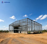 Entrepôt préfabriqué à faible coût, installation rapide, structure en acier léger, atelier logistique, bâtiment de stockage en acier pour l'Afrique
