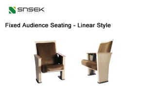 Asientos Fijos Elegantes y Cómodos de Madera y Metal para Auditorio de Cine VIP - Product Image 6