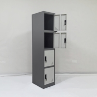 Casier de rangement extérieur en acier, casier de rangement métallique étanche à 4 portes, casier à bagages pour espace public