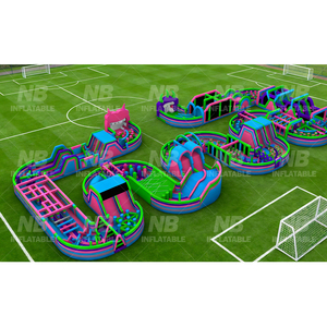 Customized Outdoor Obstacle Course Equipment Inflatable Commercial House for Adults Large <b>Trampoline</b> Park Inflatable <b>Trampoline</b> - Product Image 2