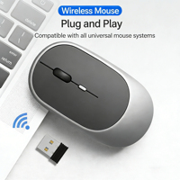 Ratón Bluetooth recargable de 1600DPI, ratón silencioso para oficina, ordenador, portátil, tableta, PC, ratón inalámbrico portátil