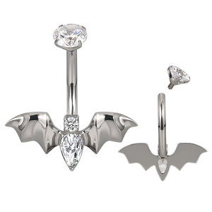 GZN <span class=keywords><strong>Anello</strong></span> da <span class=keywords><strong>Ombelico</strong></span> Estivo alla Moda in Titanio con Zirconi Cubici Pendenti, Combinazione di Anelli da <span class=keywords><strong>Ombelico</strong></span> all'Ingrosso - Product Image 2