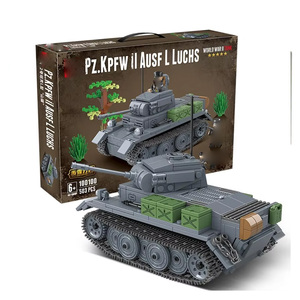 Jouet de construction <span class=keywords><strong>Panzer</strong></span>, collection historique de la Seconde Guerre mondiale, modèle miniature, figurines, jouets, cadeaux, char allemand, 503 pièces - Product Image 5