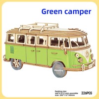 Manual de Práctica de Decoración del Hogar DIY, Rompecabezas de Madera 3D para Adultos y Niños, Rompecabezas 3D de Autocaravana
