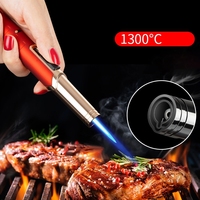 Briquet torche à flamme jet rechargeable, portable et coupe-vent pour usage extérieur