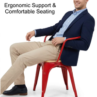 Chaise de salle à manger de style industriel, design minimaliste, cadre en métal, chaise de loisirs pour restaurant