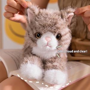 Juguete de Peluche de <span class=keywords><strong>Gato</strong></span> en Posición Acogedora, <span class=keywords><strong>Gato</strong></span> Naranja, <span class=keywords><strong>Gato</strong></span> <span class=keywords><strong>Gris</strong></span> Tabby, Regalo para Niños, Relleno de Algodón PP, 31cm-50cm - Product Image 4