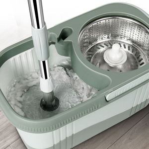Serpillère rotative magique 360° en microfibre pour nettoyage de sols, avec seau, vente en gros personnalisée - Product Image 4