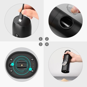 USB-C Rechargeable <b>Pepper</b> Mill Electric <b>Pepper</b> <b>Grinder</b> Mill with LED Light - Product Image 5